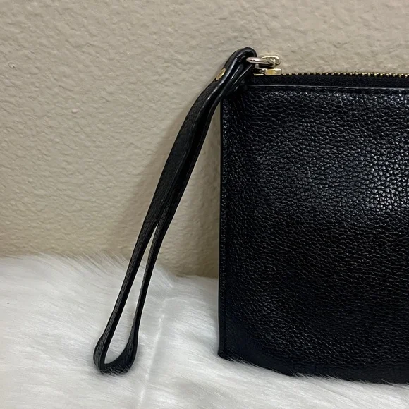 Michael Kors Black Pebbled Leather Wristlet - Picture 2 of 12